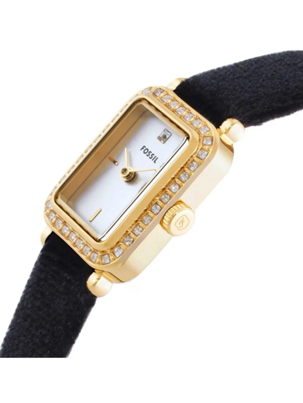 NWT Fossil Raquel Mini Two-Hand Quartz Crystal Silver Dial Ladies Watch